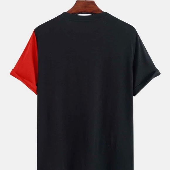 Men's Color Graphic Letter Print Short Sleeve Casual T Shirt *NEW* - Picture 2 of 5